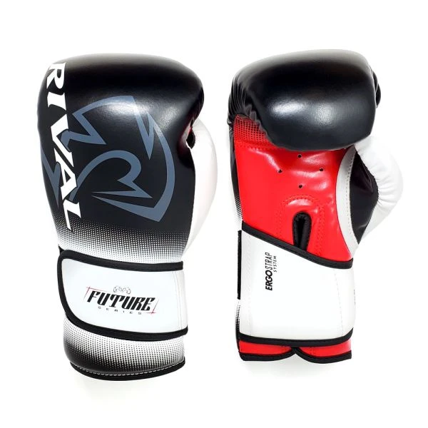 Rival RS-FTR Future Junior Sparring Gloves - Black/White/Red - Image 3