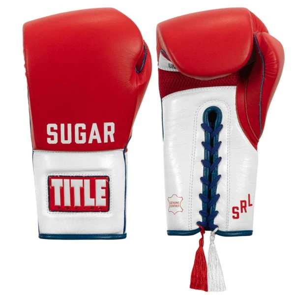 TITLE Boxing Sugar Ray Leonard Signature Leather Sparring Gloves - Image 2
