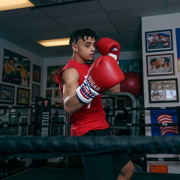 TITLE Boxing Sugar Ray Leonard Signature Leather Sparring Gloves - Image 12